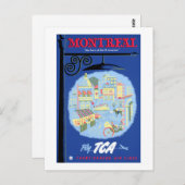 モントリオール・ヴィンテージ旅行ポスター復元 ポストカード (正面/裏面)