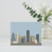 モントリオール(漫画風) ポストカード (スタンド正面)