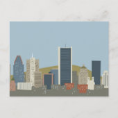 モントリオール(漫画風) ポストカード (正面)