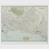 モントリオール(1901年)のヴィンテージの地図 ラッピングペーパー (フラット)