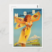 モントリオー・スイス・ヴィンテージ旅行はがき ポストカード (正面/裏面)