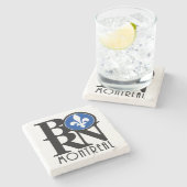 モントリ生まれアル ストーンコースター (横)