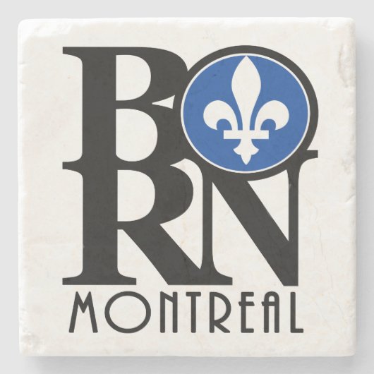 モントリ生まれアル ストーンコースター (正面)