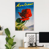 モントルー・スイスヴィンテージ旅行ポスター ポスター (ホームオフィス)