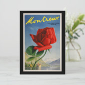 モントルー・スイス、ヴィンテージ旅行ポスター、 カード (スタンド正面)