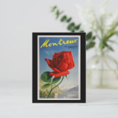 モントルー・スイス、ヴィンテージ旅行ポスター、 ポストカード (スタンド正面)