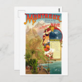 モントルー、スイス、ヴィンテージ旅行 ポストカード (正面/裏面)