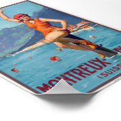 モントルー・プラージュSuisse Vintage Poster ca. 1920 ポスター (角)