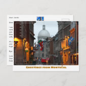 モントレアルカナダオールドタウンアットデュスク ポストカード (正面/裏面)