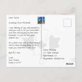 モントレアルカナダポート&スカイラインモダン ポストカード (裏面)