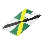 モントレーのステンレス鋼ボトルオープナー国旗 クレジットカード栓抜き (裏面アングル)