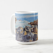 モントレーの険しい海岸線 コーヒーマグカップ (正面左)
