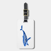 モントレーカリフォルニアクジラ ラゲッジタグ (正面縦)