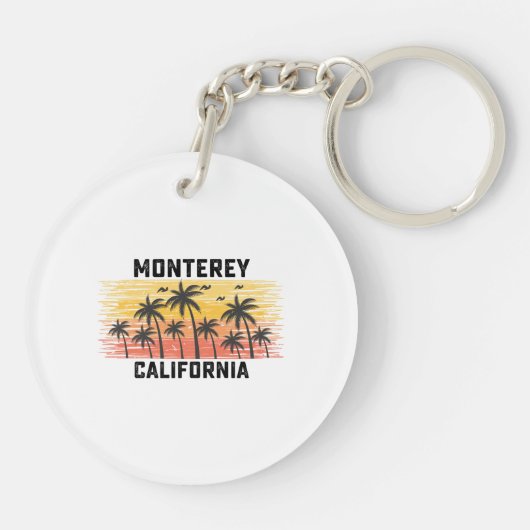モントレーカリフォルニアサマーレトロヴィンテージバケーション キーホルダー (裏面)