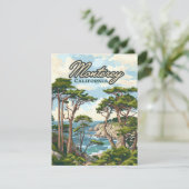 モントレーカリフォルニアヒノキ海コーストカード (スタンド正面)