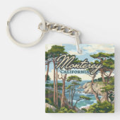 モントレーカリフォルニアヒノキ海海岸 キーホルダー (正面)