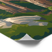 モントレーカリフォルニアヒノキ海海岸 ポスター (角)