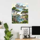 モントレーカリフォルニアヒノキ海海岸 ポスター (ホームオフィス)