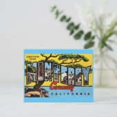 モントレーカリフォルニアヴィンテージグリーティングポストカード ポストカード (スタンド正面)