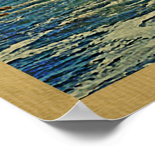 モントレーカリフォルニアヴィンテージ旅行 ポスター (角)