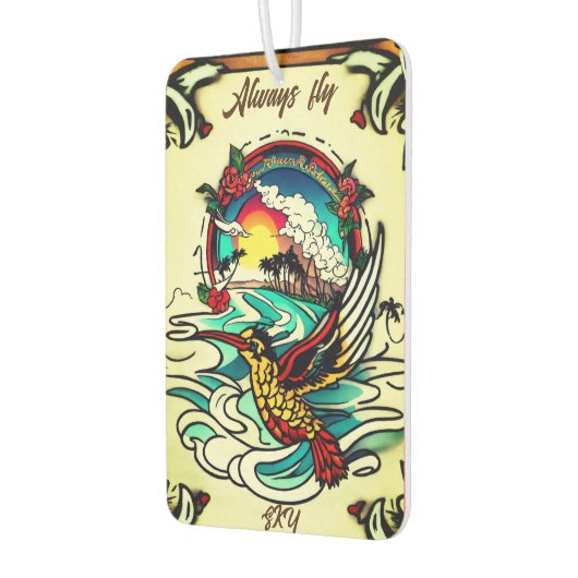 モントレータトゥーデザイン：強さのシンボル –  カーエアーフレッシュナー (左)