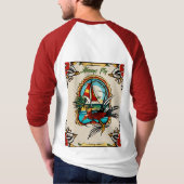 モントレータトゥーデザイン:強さのシンボル – Tシャツ (裏面)
