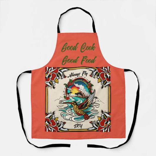 モントレータトゥーデザイン：強さの象徴 –  エプロン (正面)