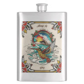 モントレータトゥーデザイン：強さの象徴 フラスク (正面)