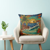 モントレートロピカルタトゥーアートピロー クッション (椅子)