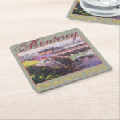 モントレーフィッシャーマンズワーフシーニックカリフォルニアコースト スクエアペーパーコースター (アングル)