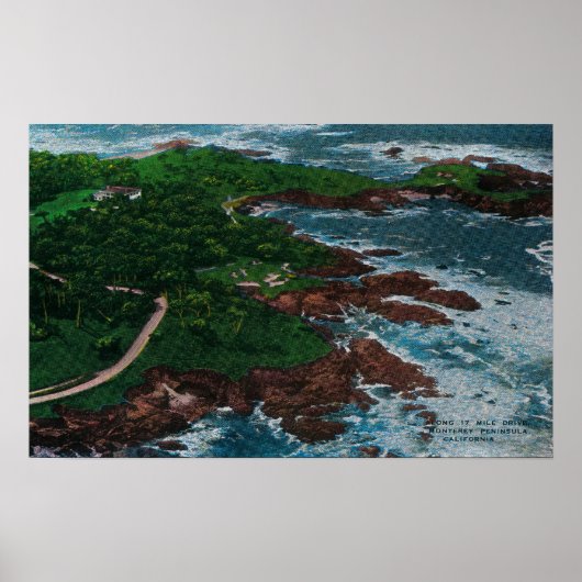 モントレー半島の17マイルのドライブに沿って ポスター (正面)