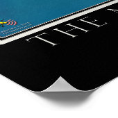 モントレー半島カリフォルニア衛星地図 ポスター (角)