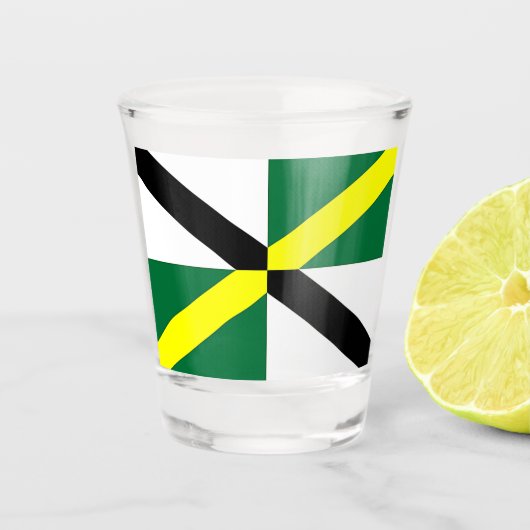 モントレー国旗を持つ愛国的なショットグラス ショットグラス (正面)