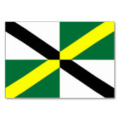 モントレー国旗を持つ愛国的なテーブルカード テーブルナンバー (裏面)