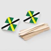 モントレー国旗を持つ愛国的なハンドファンのセット ハンドファン (組立なし)