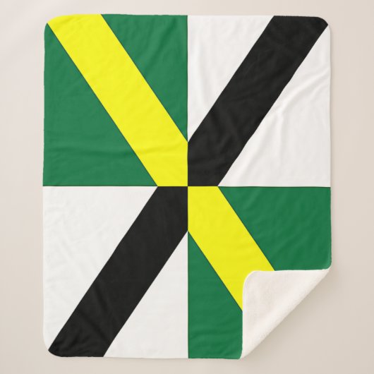 モントレー国旗を持つ愛国的シェルパ毛布 シェルパブランケット (正面)