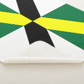 モントレー国旗を持つ愛国的シェルパ毛布 シェルパブランケット (3/4)