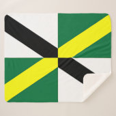 モントレー国旗を持つ愛国的シェルパ毛布 シェルパブランケット (正面(横))