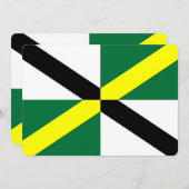 モントレー国旗を持つ愛国的招待状 招待状 (正面/裏面)