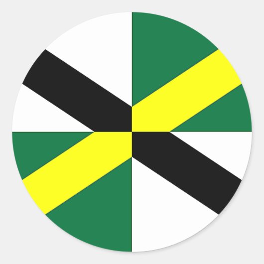 モントレー州旗のステッカー，カリフォルニア州，アメリカ ラウンドシール (正面)