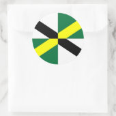 モントレー州旗のステッカー，カリフォルニア州，アメリカ ラウンドシール (バッグ)