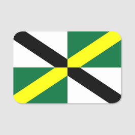 モントレー市旗と愛国的な名前タグ 名札