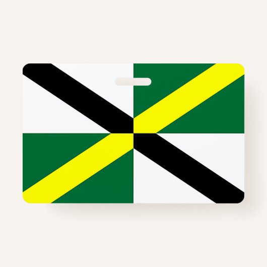 モントレー市旗を持つネームバッジ バッジ (正面)