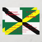 モントレー市旗を持つベビーシャワー招待状 招待状 (正面/裏面)