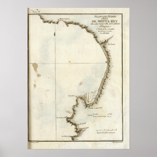 モントレー湾と半島 ポスター (正面)