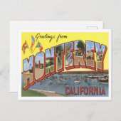 モントレー,カリフォルニアヴィンテージ大文字葉書 ポストカード (正面/裏面)