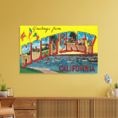 モントレー，カリフォルニア州 – ラージレターのシーン2 キャンバスプリント (インサイチュ (リビング))