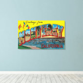 モントレー，カリフォルニア州 – ラージレターのシーン2 キャンバスプリント (インサイチュ (ウッドフロア))