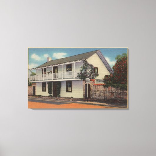 モントレー、カリフォルニア旧捕鯨駅の眺め キャンバスプリント (正面)