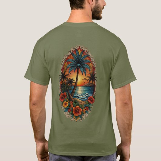 モントレーTropics: Tattoo-TインスパイアShirt Art Tシャツ (裏面)